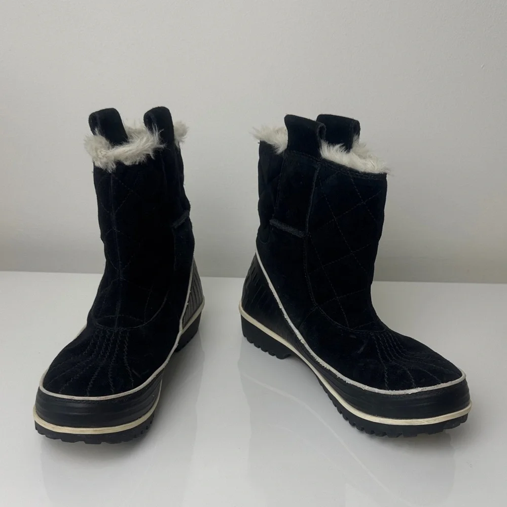 Sorel Tivoli II Pull On black Women's Black Winter Snow Boots US 8 - Picture 2 of 8